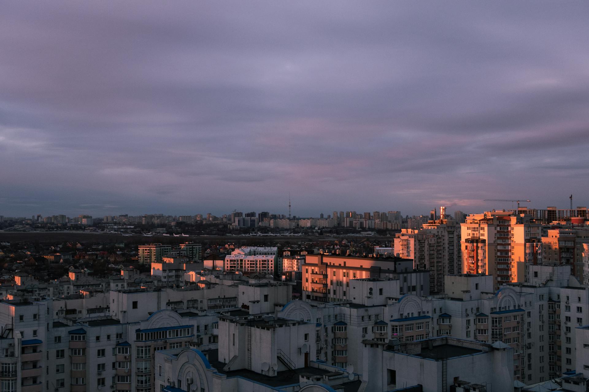 Post-war urban planning aerial view - Ukraine reconstruction